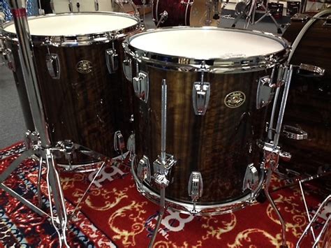 New Ludwig Usa 4 Pce Classic Maple Kit Wexotic Fumed Reverb