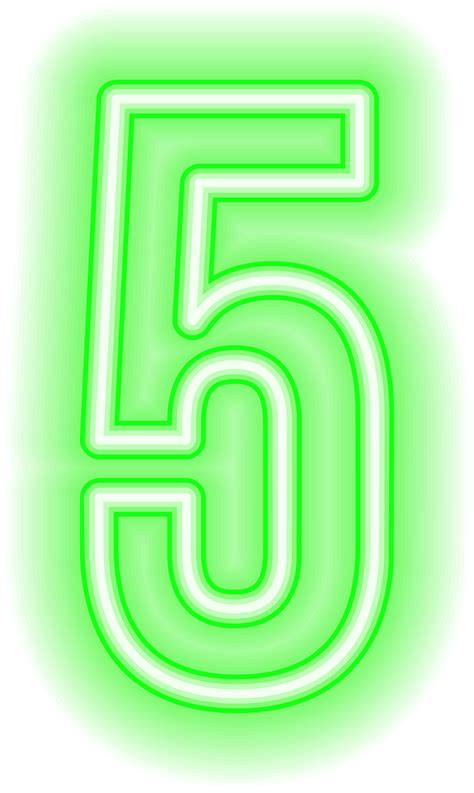 Five Green Neon Png Clipart Gallery Yopriceville High Quality Free