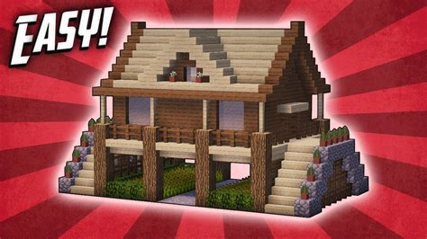 Minecraft How To Build A Survival Starter House Tutorial 11 Youtube