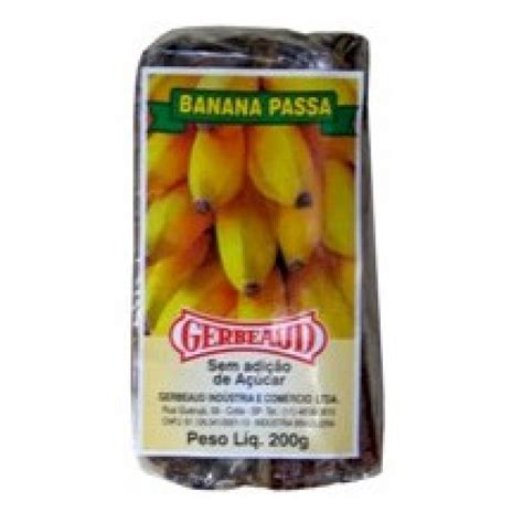 Banana Passa Gerbeaud Sem Adição De Açúcar 200g Doce Mercearia