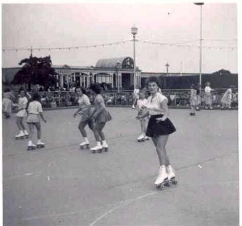 Pictured Is An Outdoor Roller Skating Park From The 1950s Clamp On
