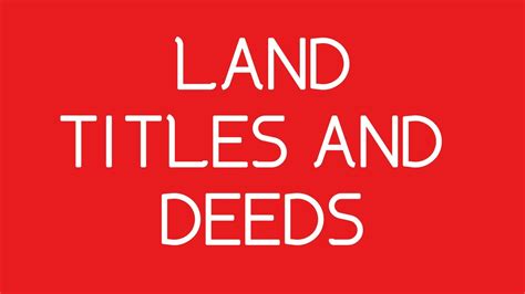 Land Titles And Deeds By Agcaoili Youtube