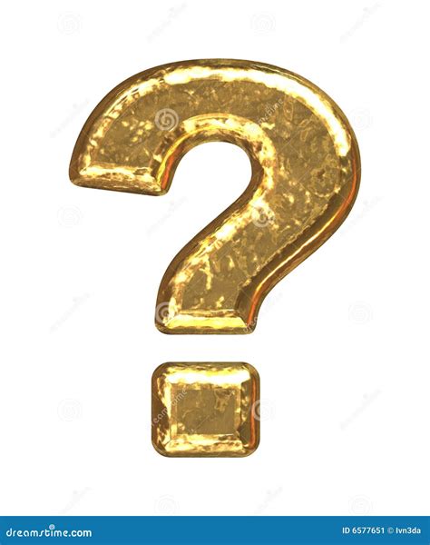 Golden Font Question Mark Stock Image 6577651