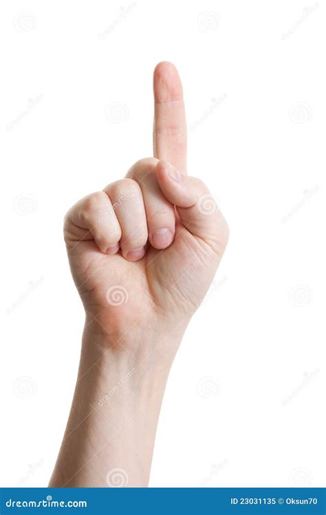 Man Index Finger Isolated On White Background Royalty Free Stock Photo