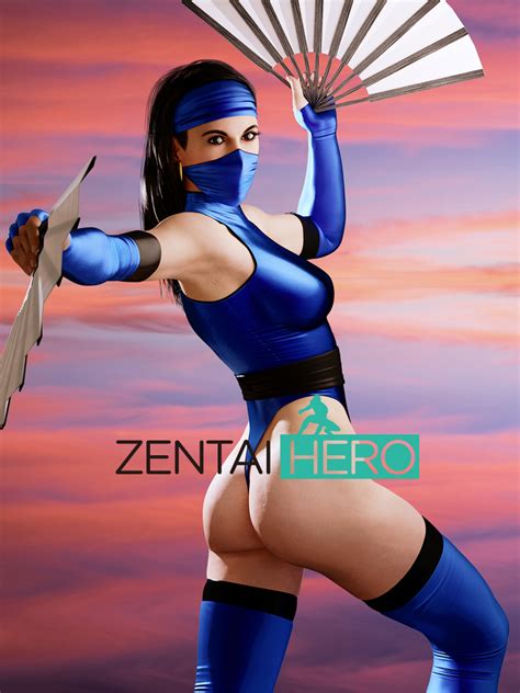 Sexy Blue Shiny Mortal Kombat Kitana Ninja Cosplay Costume Superhero