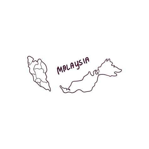 Hand Drawn Doodle Map Of Malaysia Vector Illustration 26149637 Vector