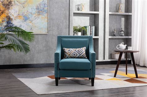 Upholstered Fabric Accent Armchair,Modern Fabric Lounge Chair with Arm