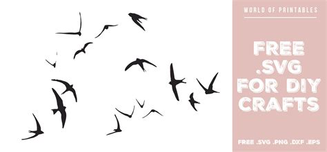 Files For Cricut Dxf Flying Birds Vector Png Clipart Flying Birds Cut
