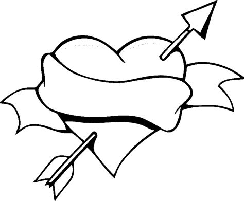 This heart coloring page features the cupid's bow of love. Cool Heart Drawing at GetDrawings | Free download