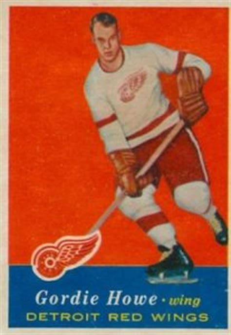 Trading card photo of gordie howe as a member of the detroit red wings. Top 10 Gordie Howe Hockey Cards, Vintage, Rookie, Autographs