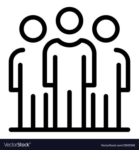 Sales Team Icon Outline Style Royalty Free Vector Image