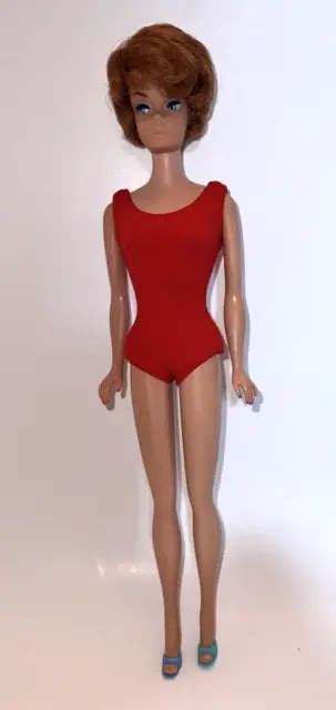 VINTAGE TITIAN RED Hair Bubble Cut Barbie Doll W Red Swim Suit Shoes S PicClick