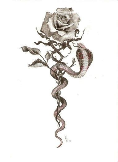 23 Snake And Roses Tattoo Carinnakhai