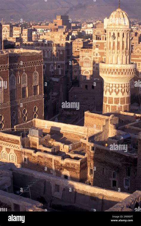 Sanaʽa Skyline The Old City Sanaa Yemen Stock Photo Alamy