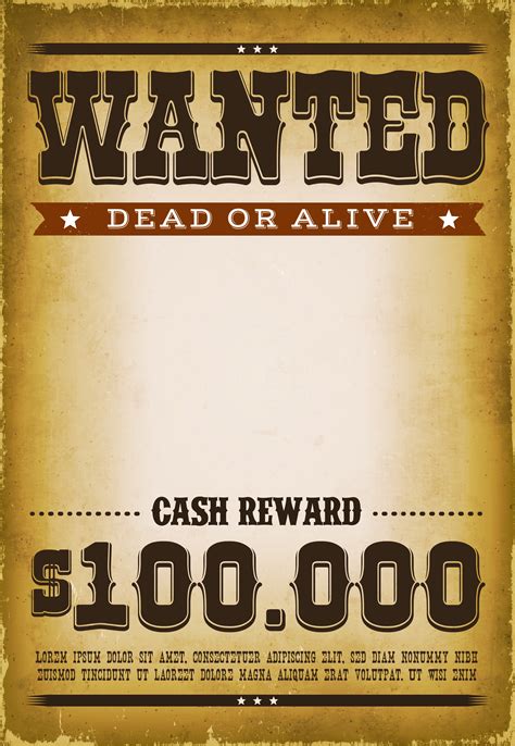 Wanted Western Poster Background Download Free Vectors