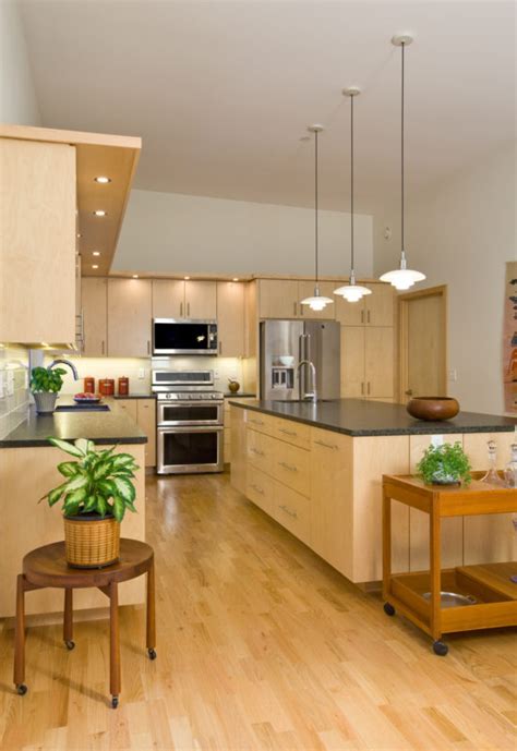 Modern transitional kitchen with maple cabinetry new kitchen. Natural Maple Kitchen Cabinets - Crystal Cabinets