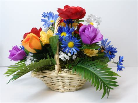 Spring Basket Arrangement T Basket Centerpiece Colorful Spring