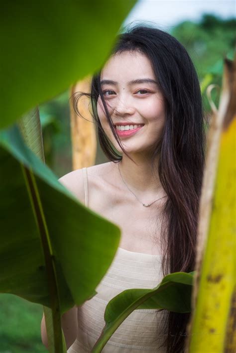 Young Chinese Woman Portrait In Nature Philippe Lejeanvre Photography