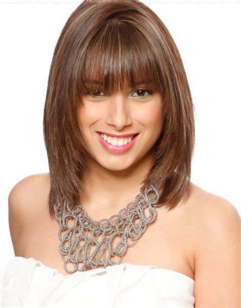 These wispy bangs can help camouflage wrinkles and age spots on your forehead while taking your long hair to the next. 10 Medium Haircuts for Women | Learn Haircuts