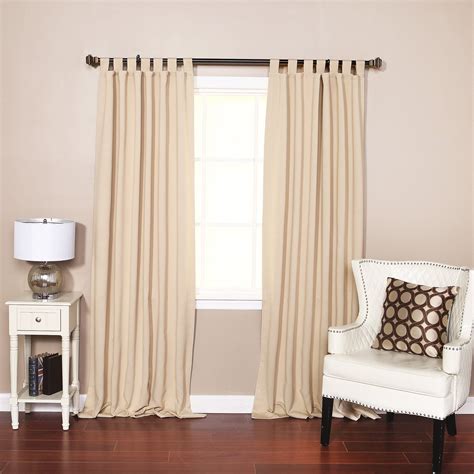 Best Home Fashion Solid Tab Top Blackout Curtain Panels Tabtop 84
