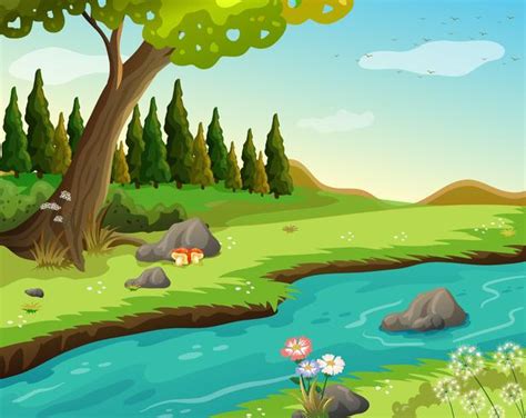 Vectors Of Rivers And Stream Free Vector Graphics Everypixel