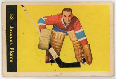 Jacques Plante Canadiens 1960 61 Parkhurst Card 53 Froggers House Of