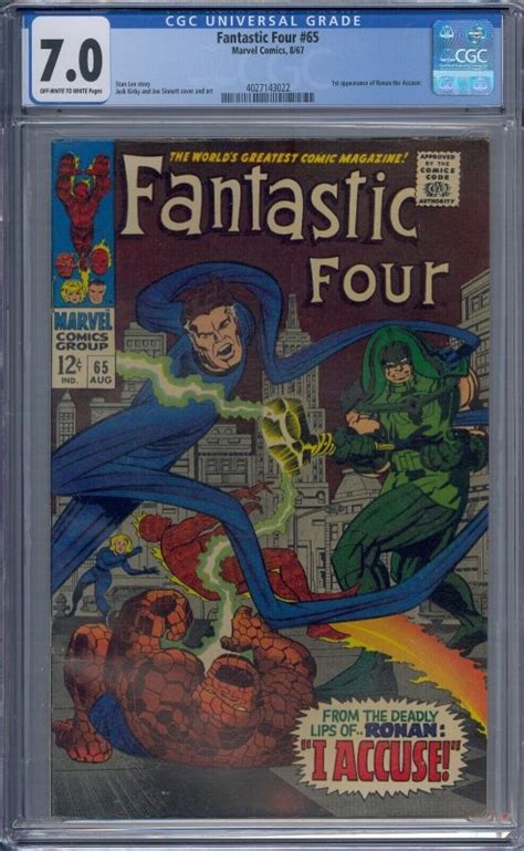 Fantastic Four 65 Cgc 70 1st Ronan The Accuser Jack Kirby 3022