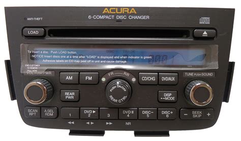 1xf9 05 06 Acura Mdx 6 Cd Disc Changer Player Radio Dvd