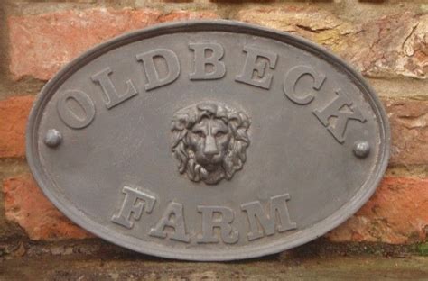 Oval House Sign Lead House Signs Wall Plaques Nidderdale Lead Uk