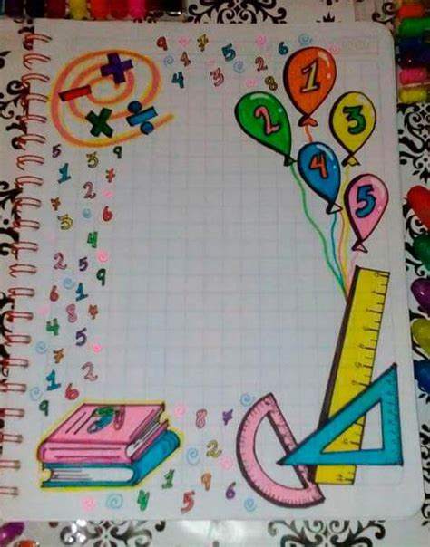 Caratulas para cuadernos de matematica secundaria para. Carátulas de Matemáticas fáciles de dibujar para cuadernos ...