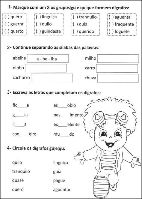 Atividades Dígrafos 3 Ano