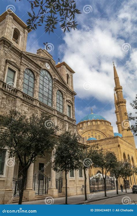 Beirut`s Churches And Mosques Stock Image Image Of Beirut Cityscape