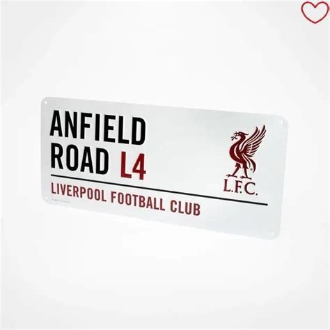 Liverpool Fc Street Sign Official Anfield Road Wall Door Sign Football