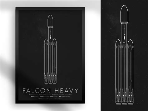 Falcon Heavy Poster By Grzegorz Kemona On Dribbble