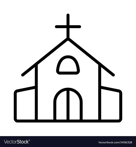 Church Icon On White Background Royalty Free Vector Image
