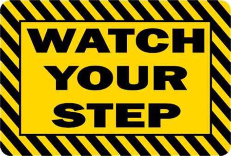 In X In Watch Your Step Sticker Vinyl Caution Sign Decal Etsy