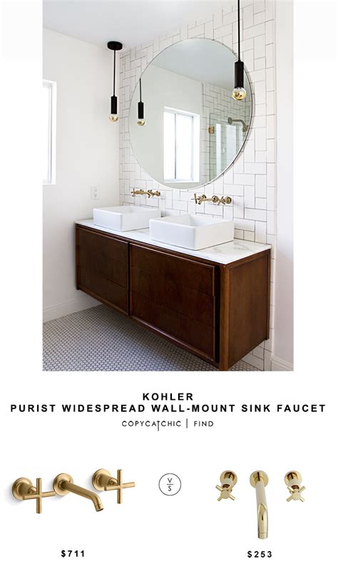 Modern bathroom oil rubbed bronze faucet vanity basin single hole sink mixer tap. Kohler Purist Widespread Wall-Mount Sink Faucet | Mid ...