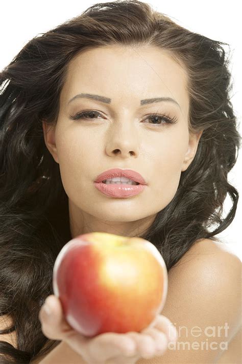 Sexy Woman With Apple Photograph By Piotr Marcinski Pixels