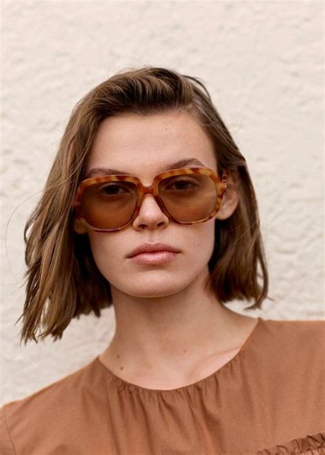 Tortoiseshell Oversize Sunglasses Woman Mango Canada Retro Sunglasses Women Sunglasses