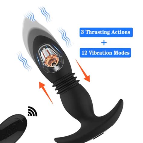 Anal Vibrator Telescopic Vibrator Male Prostate Massager Wireless Remote Control Butt Plug Dildo