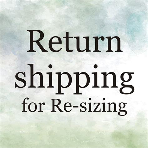 Return Shipping Charge For Ring Re Sizing Etsy