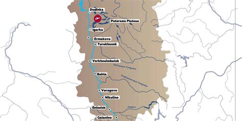 Yenisei River Cruise Map