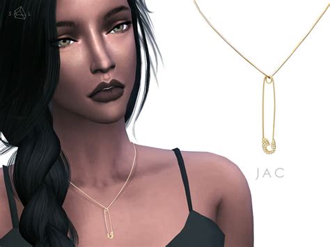Safety Pin Earring And Necklace Set Jac By Starlord At Tsr Sims 4 Updates