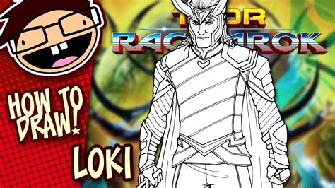 How To Draw Loki Thor Ragnarok Drawing Tutorial Draw