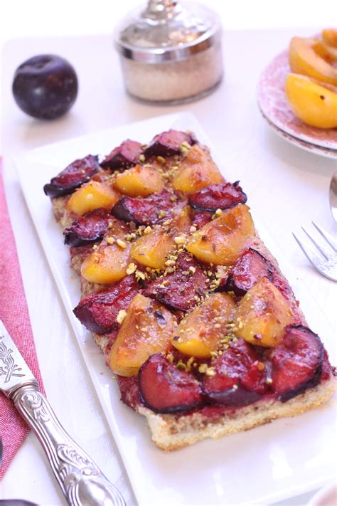 Tarte aux mirabelles et prunes