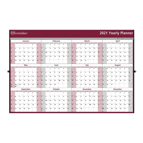 Brownline Oversized 12 Month 2 Sided Wall Calendar 32 X 48 January