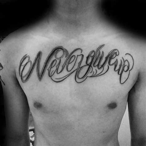 Let's look at them and rate their chest tattoos: 50 Chest Quote Tattoo Designs For Men - Phrase Ink Ideas