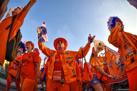 world cup dutch fan with inflatable breasts escorted from stadium