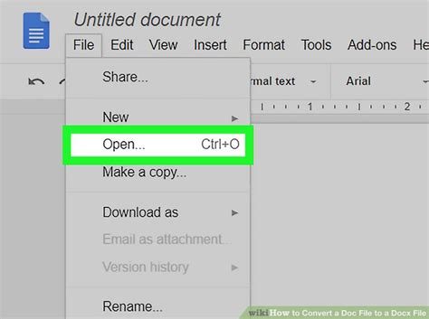 How To Convert A Doc File To A Docx File With Pictures Wikihow