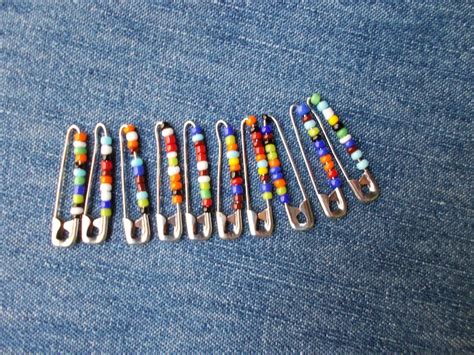 1980s Style Beadsafety Pin Friendship Pins Etsyde